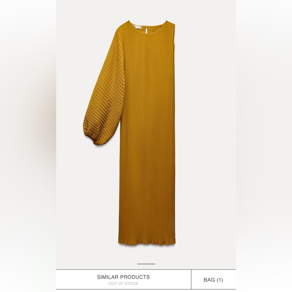 Zara pleaded Asymmetric dress